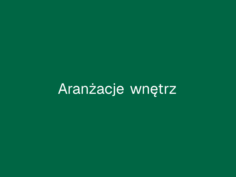 Aranżacje wnętrz