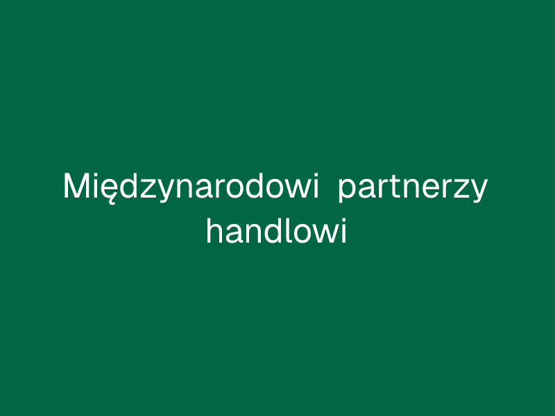 Międzynarodowi partnerzy handlowi