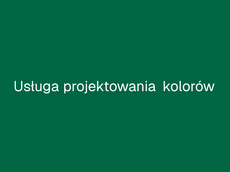 Usługa projektowania kolorów