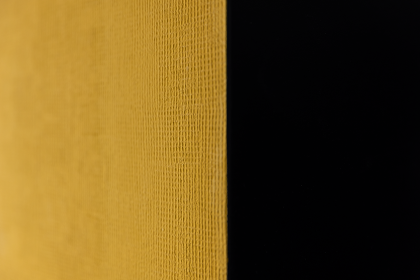 Kontrast kolorów i struktur: Połączenie wyrazistej struktury i ciepłego musztardowego koloru sprawia, że ściana w jadalni przyciąga wzrok. Na ścianie w części jadalnianej zastosowano okładzinę ścienną Relief S 3490, która stanowi wyrazisty akcent kolorystyczny. W ten sposób powstało połączenie wyrazistej struktury i intensywnego musztardowego koloru.&lt; P