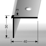 Aluminiowy profil krawędziowy do schodów 3137