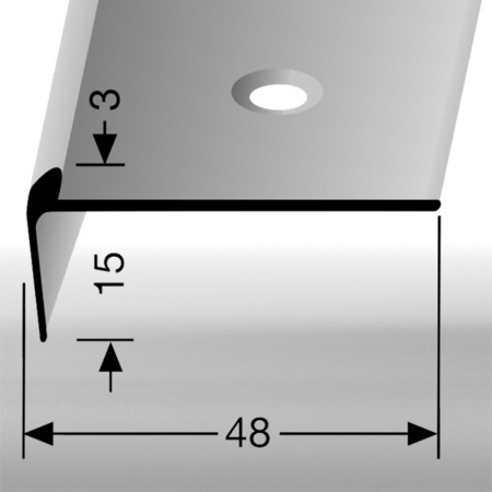 Aluminiowa krawędź do schodów 3136