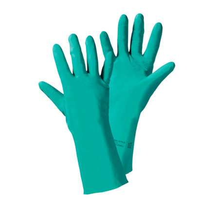 Nitrylowe rękawice ochronne, zielone